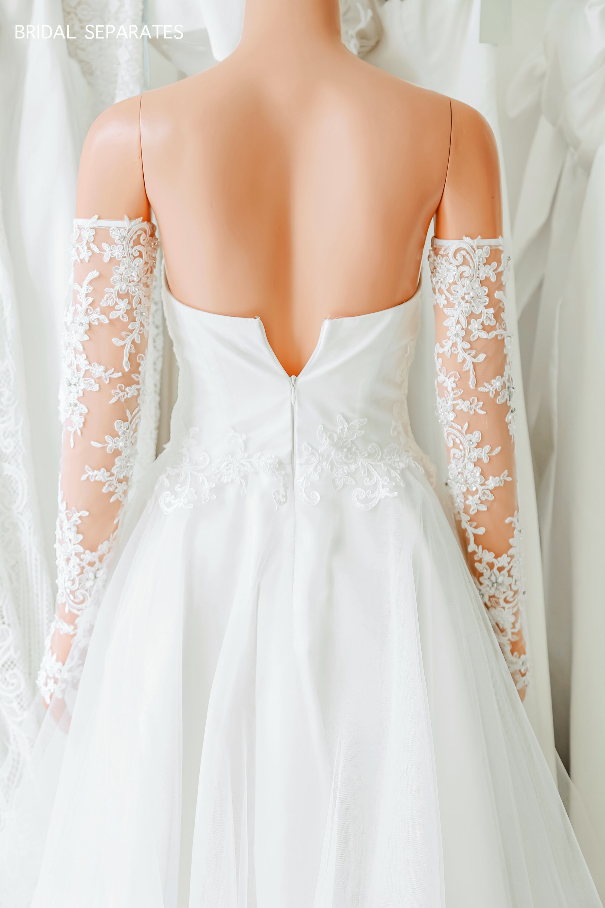 Custom Detachable Sleeves Wedding Dress Sleeves Bridal Long Etsy