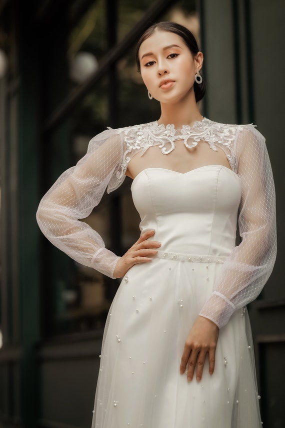 Bridal Gowns Jjshouse Bolero Jackets Chiffon Long Sleeves Wedding Bridal  Bolero #417752