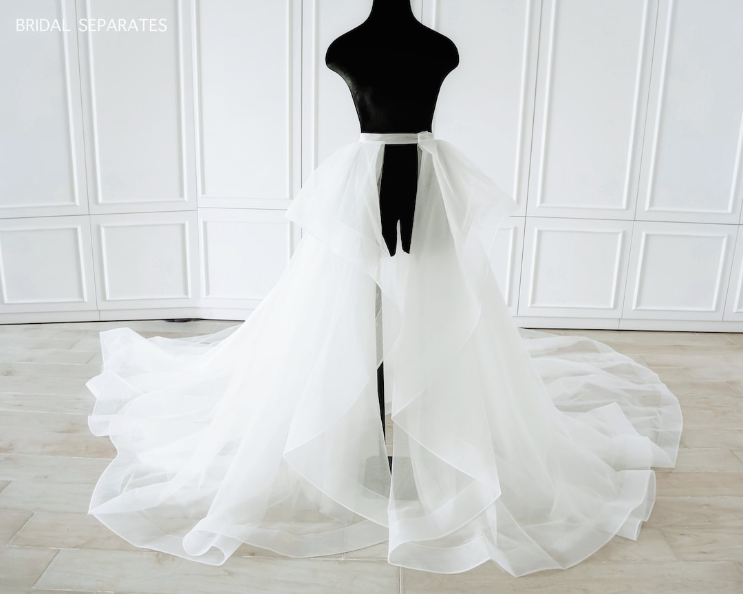 Detachable Wedding Dress Over Skirt Detachable Bridal Over Skirt