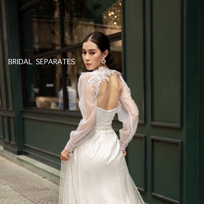 Long Sleeves Bridal Bolero Long Sleeves Wedding Bolero Etsy