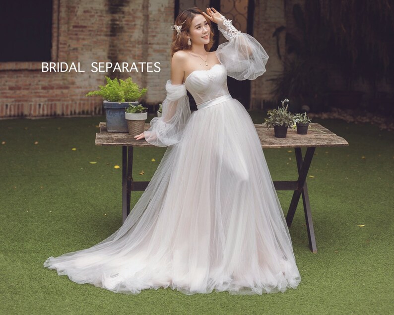 detachable bridal sleeves