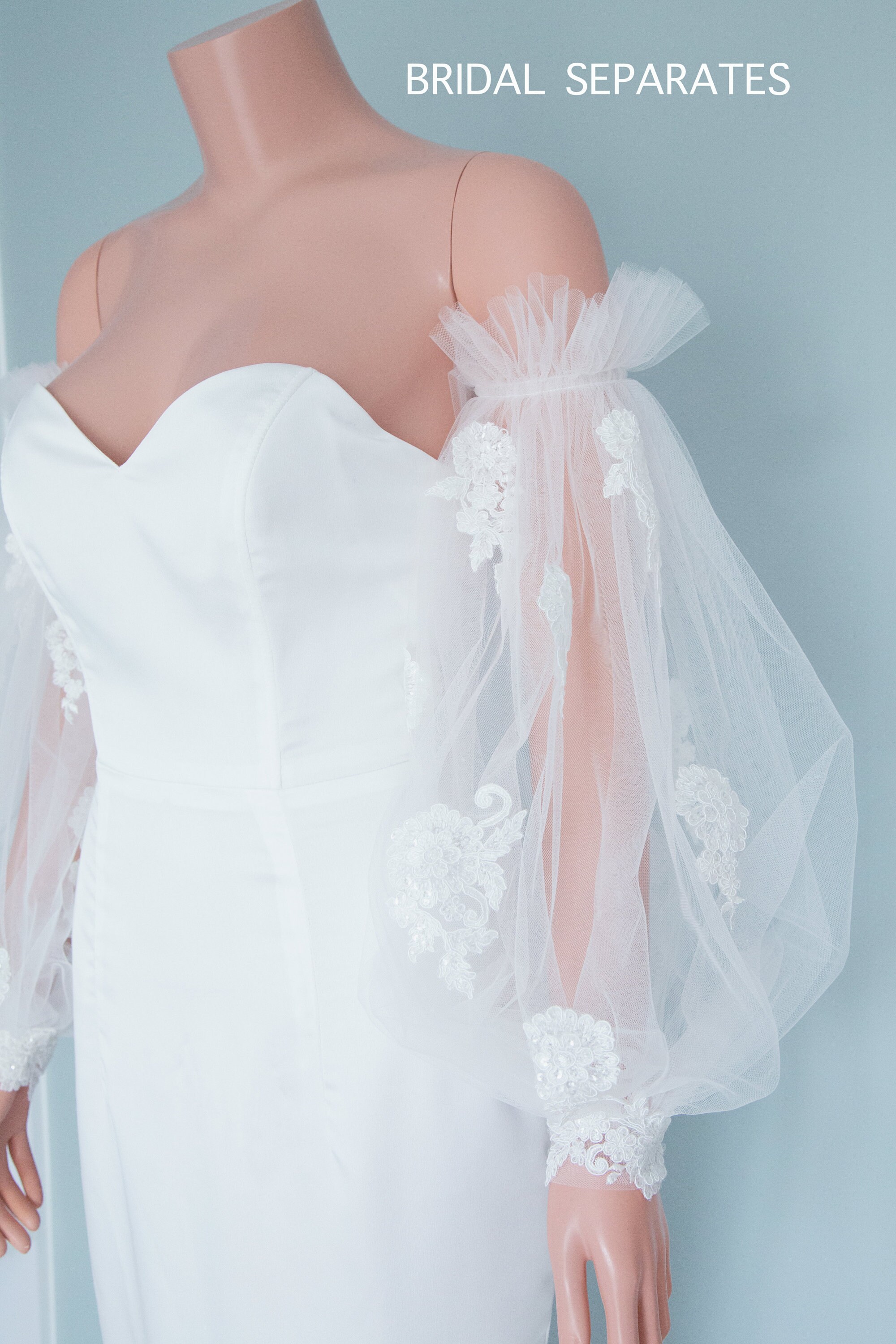 Removable Bridal Sleeves Bicep Wedding Sleeves Detachable Etsy