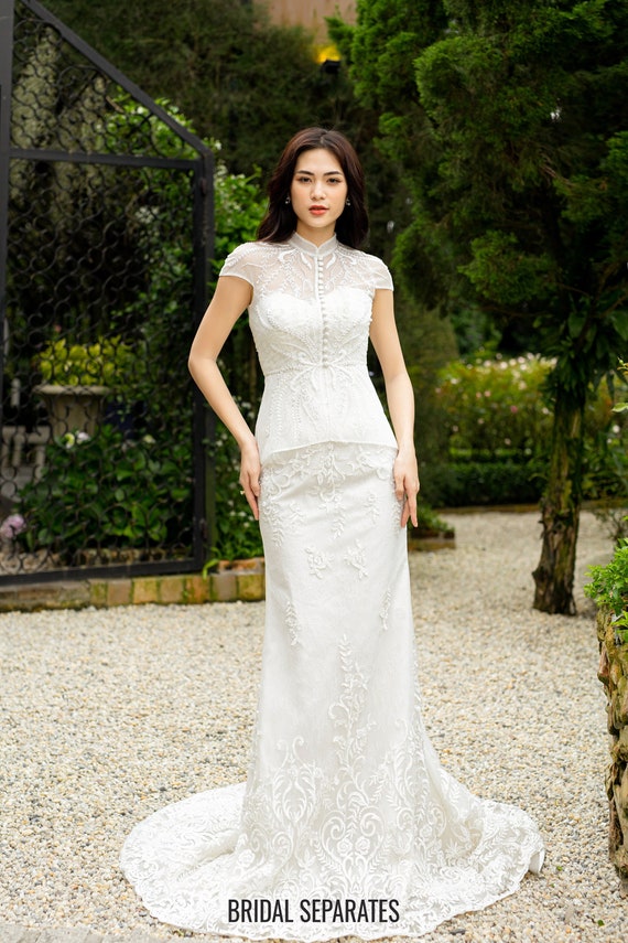 wedding dress topper short sleeve Amsale, Lauretta Topper (Style #66729419) - BHLDN Wedding Dress Save 27%