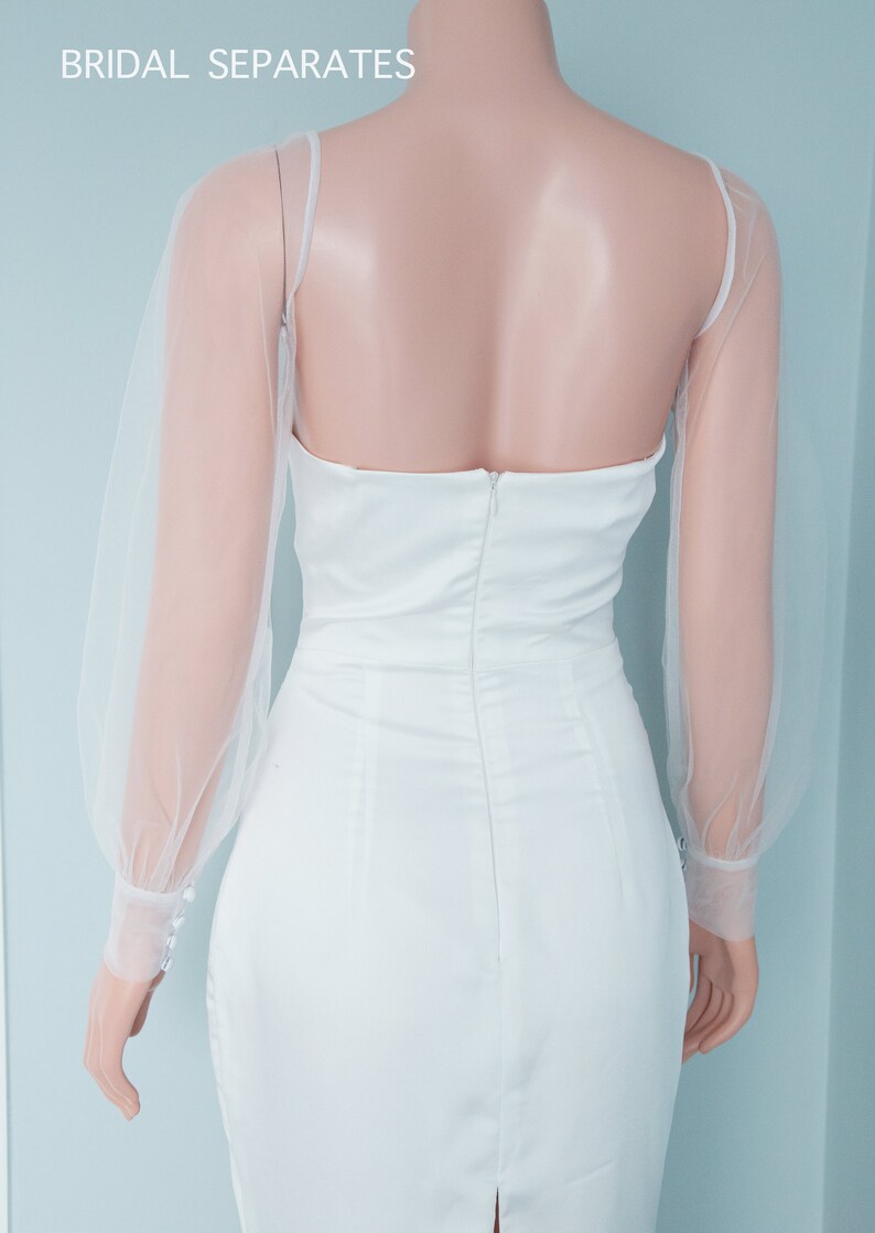 detachable bridal sleeves