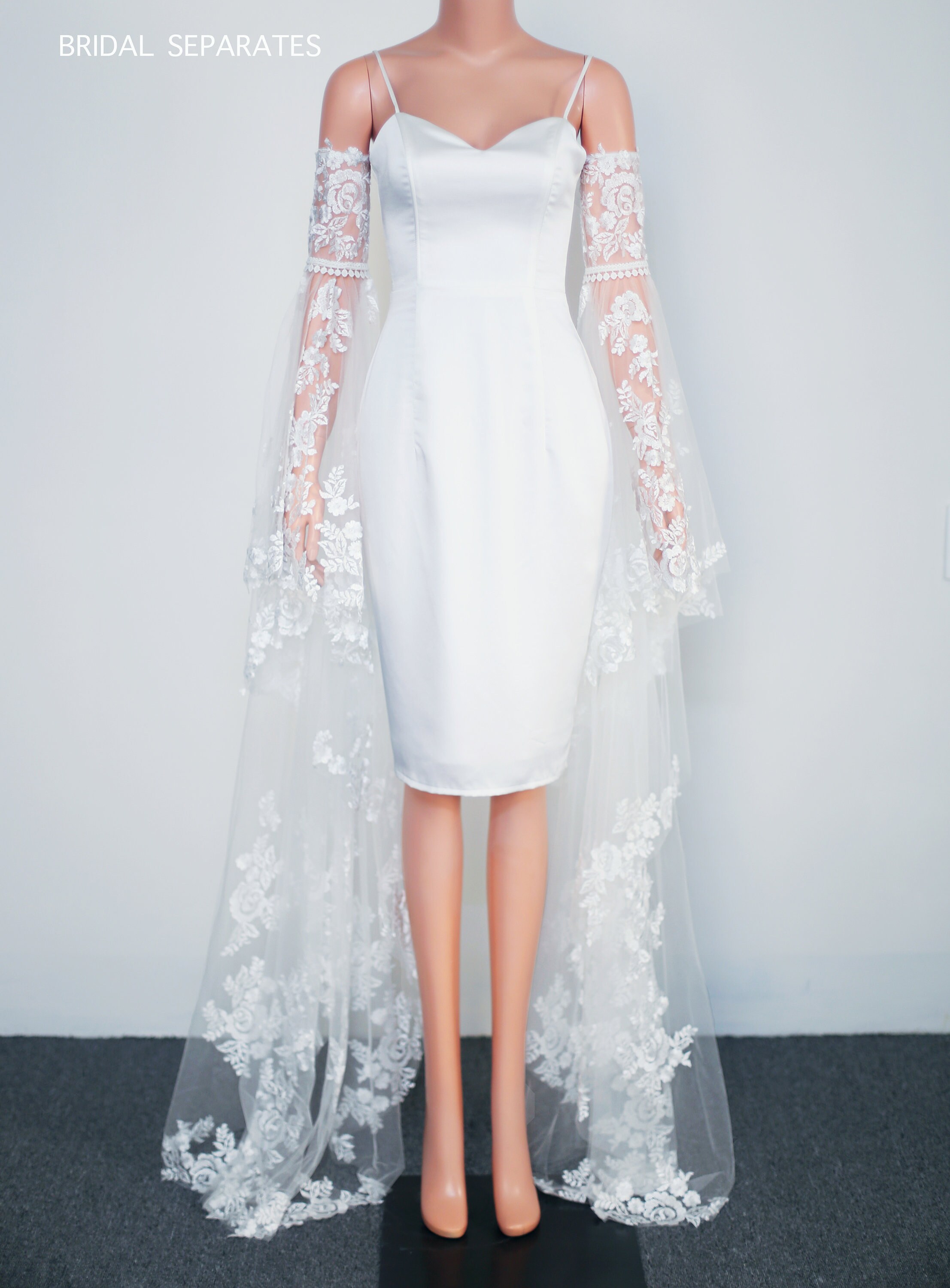 Wedding Dress Sleeves Detachable Detachable Bridal Bicep Long Etsy