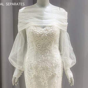 Long Sleeves Bridal Cape, Wedding Dress Shrugs, Bridal Cover Up, Long Sleeves Bridal Bolero, Wedding Bolero, Bridal Bolero / &quot;Cape 148&quot;
