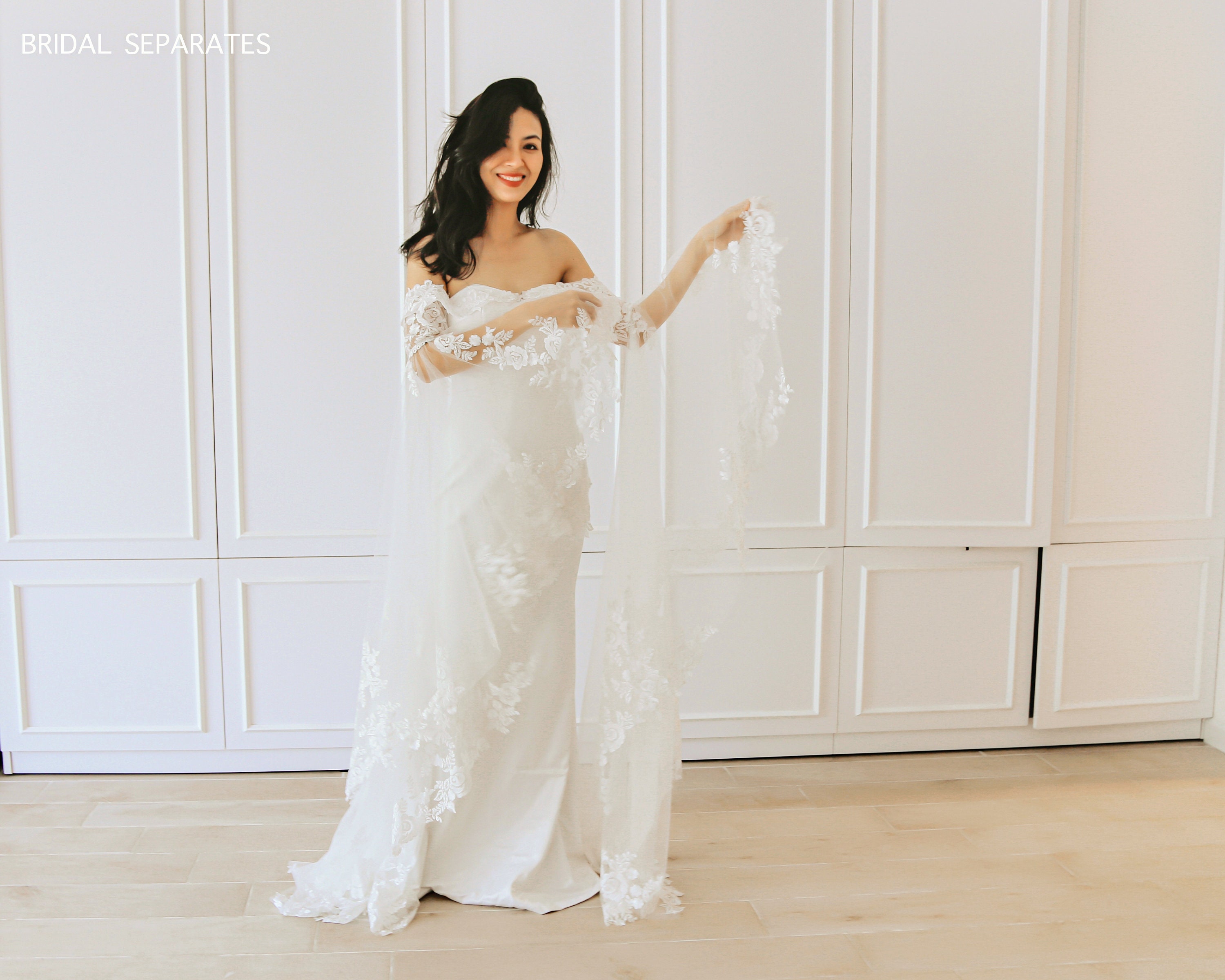 Wedding Dress Sleeves Detachable, Detachable Bridal Bicep Long Sleeves ...
