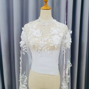 Wedding Dress Topper With Collar, High Neck Bridal Dress Topper, Lace ...
