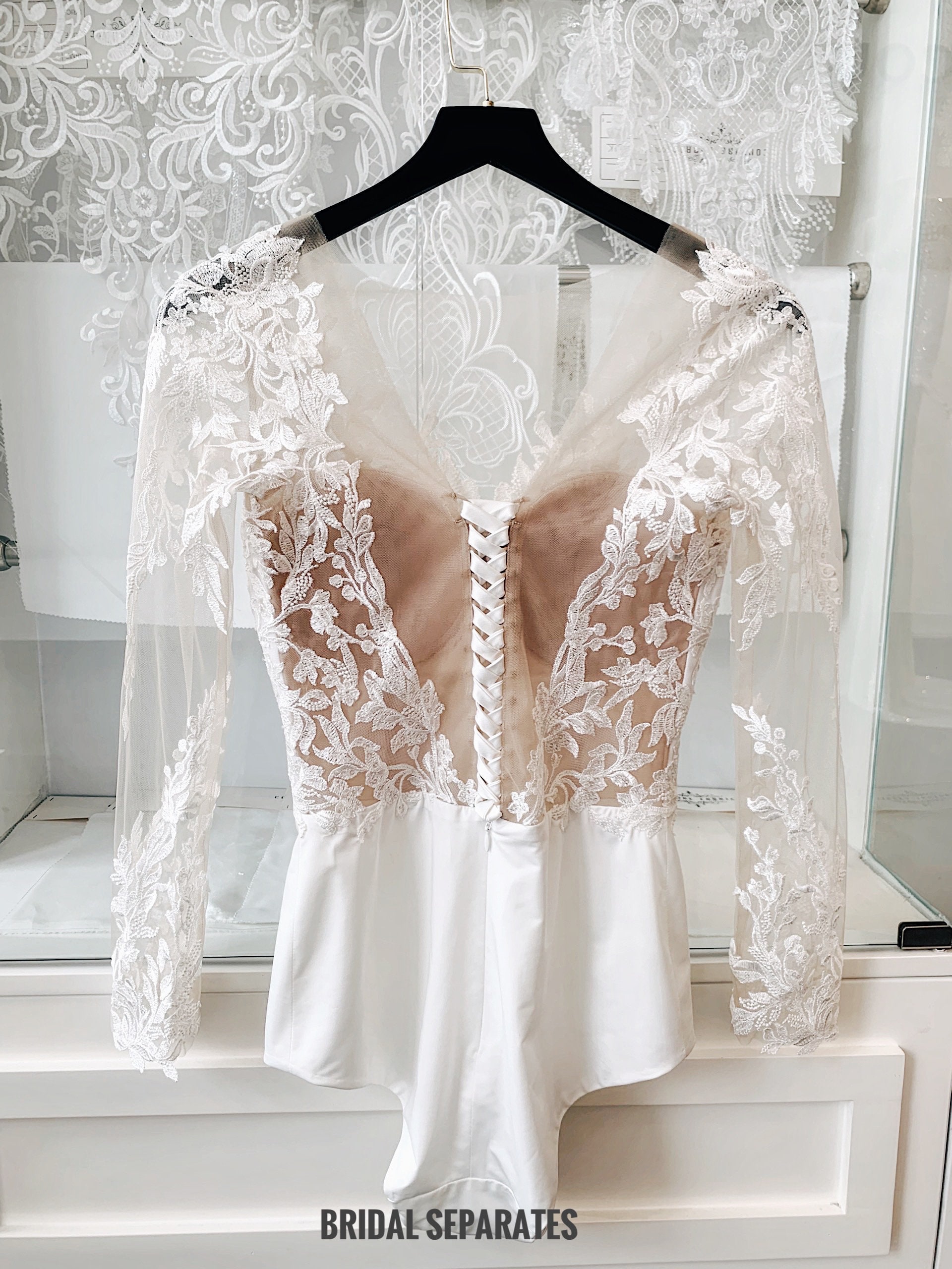 Lace Bridal Bodysuit, Long Sleeve Bridal Bodysuit, Wedding Separates  Bodysuit, Lace Wedding Bodysuit, Lace White Bodysuit / bodysuit 39 