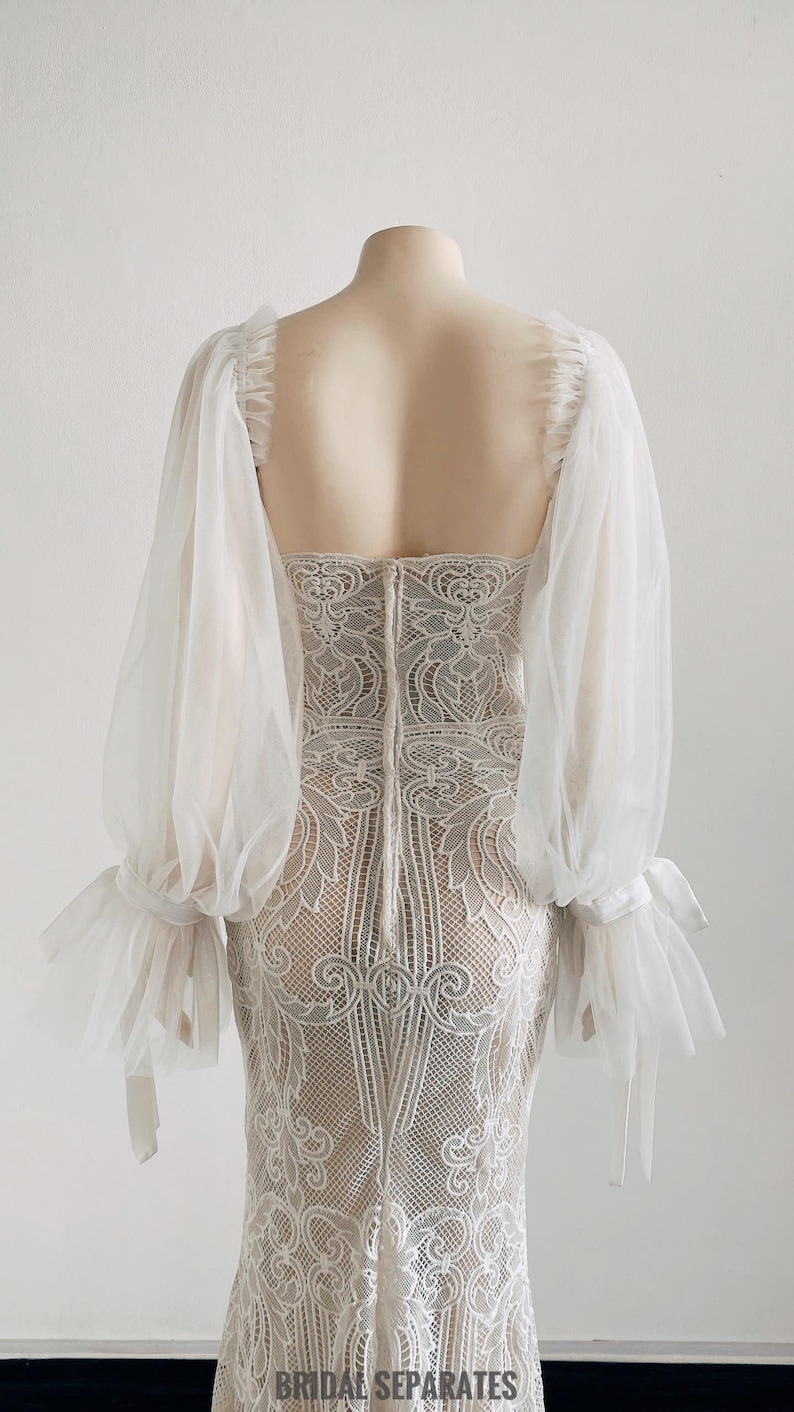 Wedding Dress Sleeves Detachable, Long Sleeves Detachable Bridal, Add On Bridal Sleeves, Custom Wedding Sleeves, Custom Sleeves / code 281 image 9