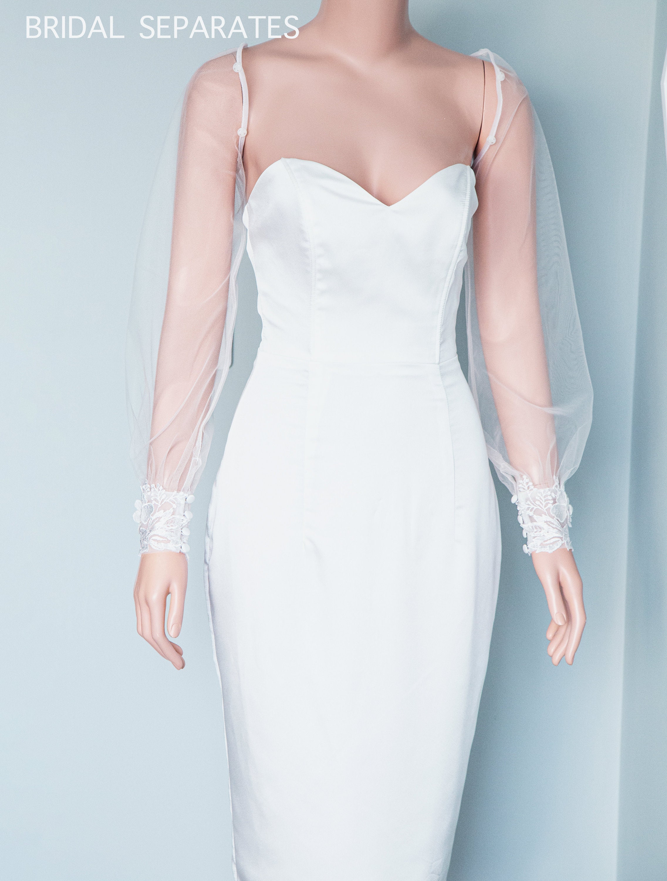 Bridal Long Sleeves Removable Detachable Bridal Long Sleeves Etsy