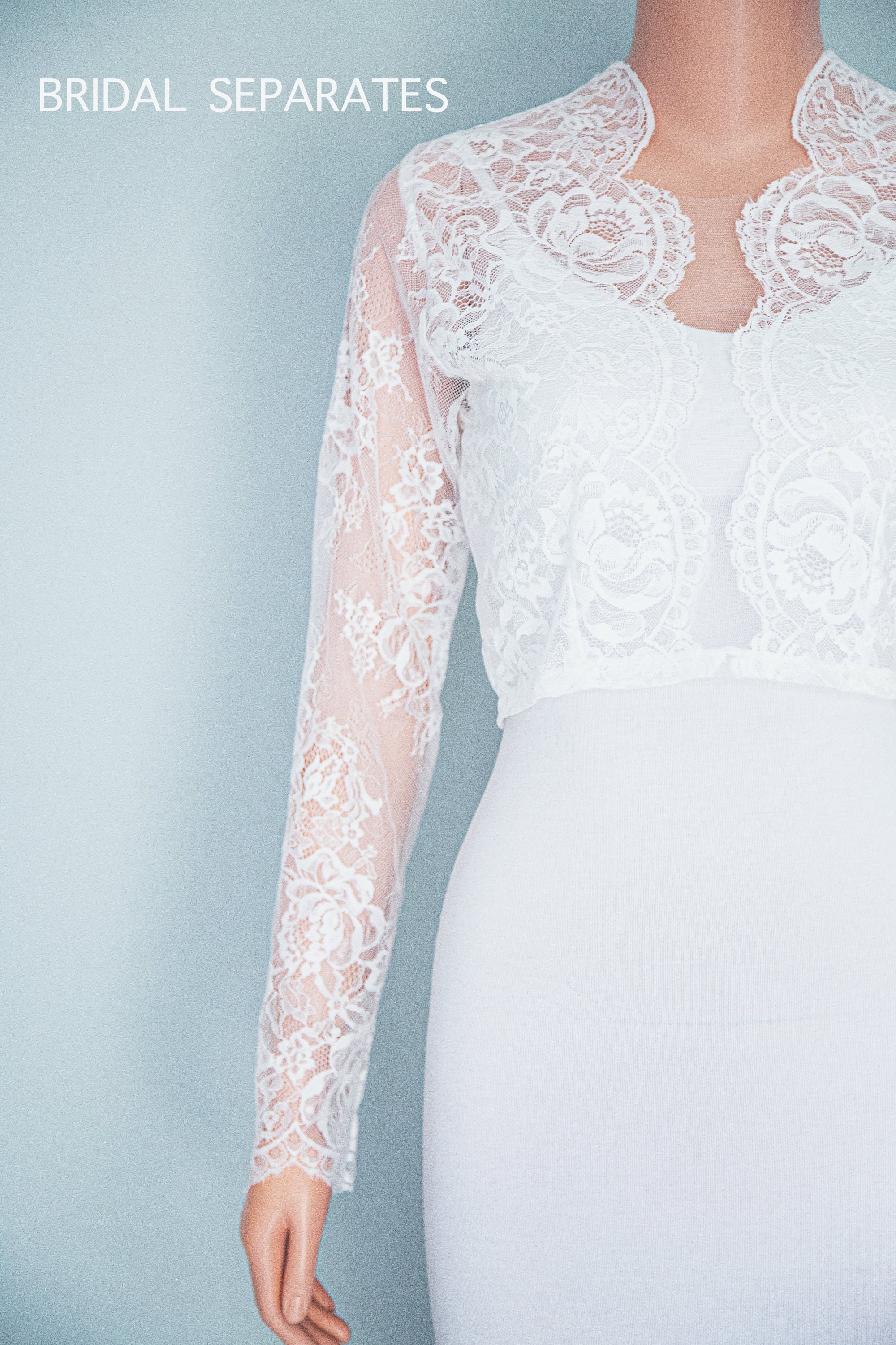 Lace Wedding Topper Lace Bridal Topper Long Sleeve Wedding Etsy UK