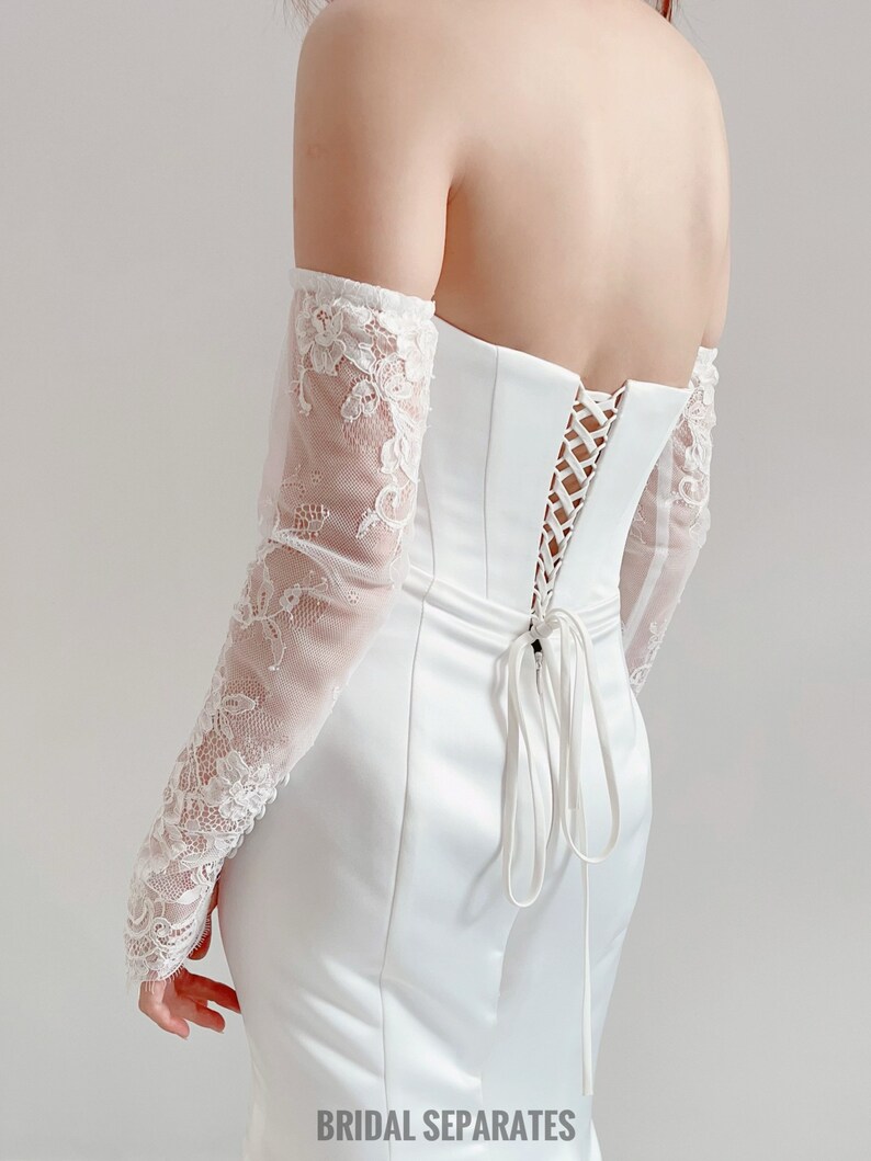 Removable Chantilly Lace Sleeves for Wedding Dress, Bicep Wedding ...