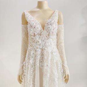 Lace Detachable Bridal Sleeves, Lace Removable Wedding Dress Sleeves, Lace Bridal Off Shoulder, Lace Bridal Sleeves/ Sleeves “Belle”