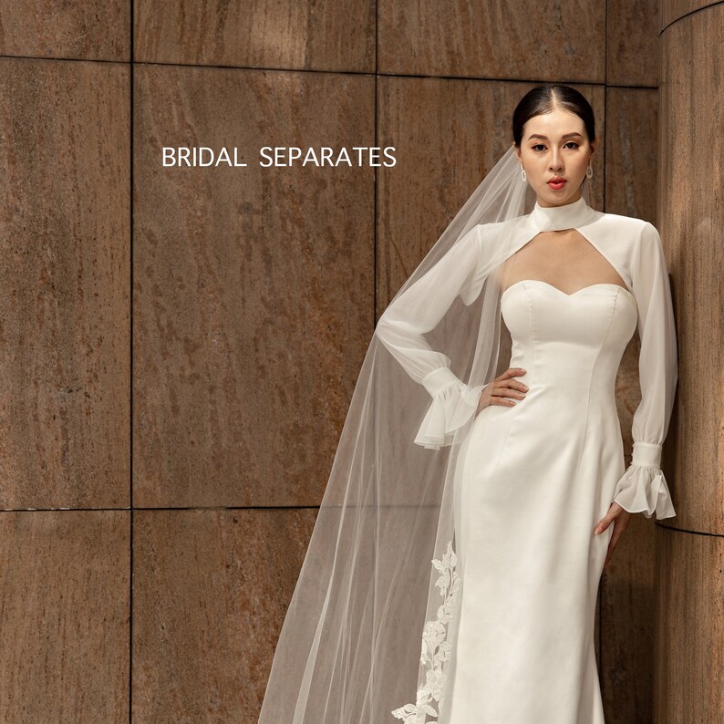 Long Sleeves Bridal Bolero Long Sleeves Wedding Bolero Etsy