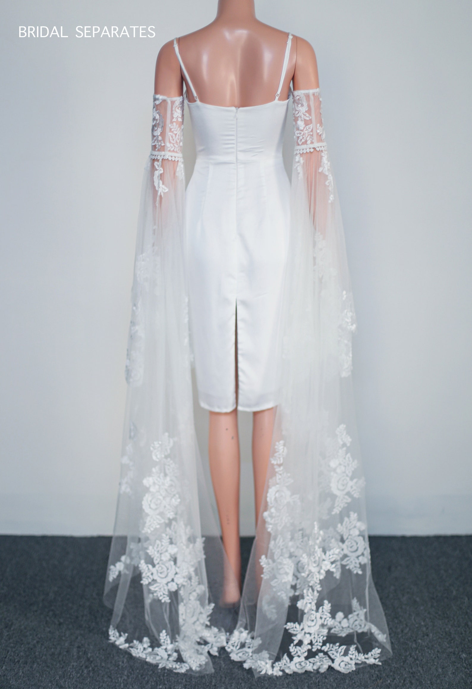 detachable bridal sleeves