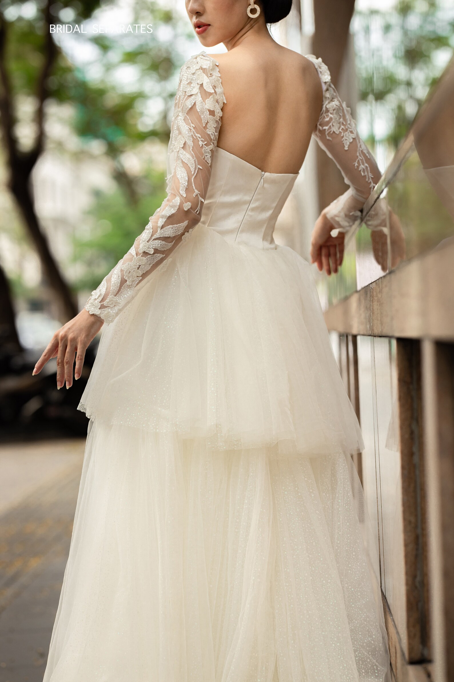 Tiered Wedding Dress Overskirt, Tulle Bridal Dress Overskirt Tiered Wedding Dress Overskirt, Tulle Bridal Dress Overskirt