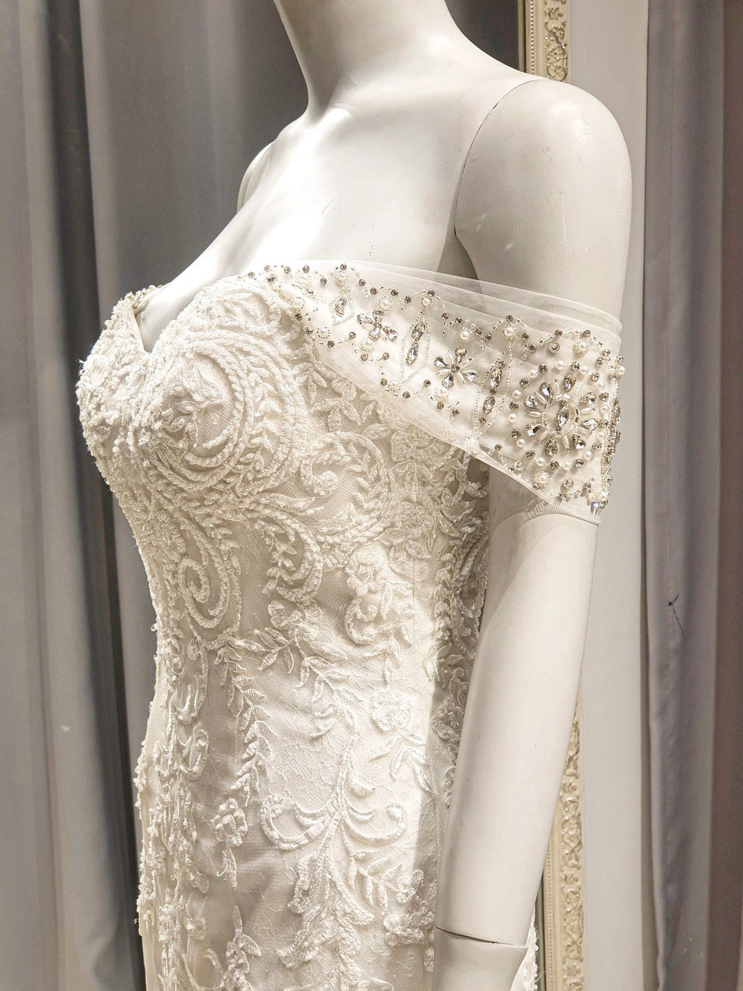 Attachable Bridal off Shoulder Sleeves, Detachable Sleeves for Wedding