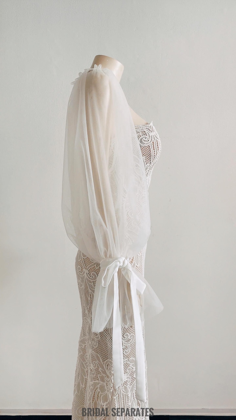 Wedding Dress Sleeves Detachable, Long Sleeves Detachable Bridal, Add On Bridal Sleeves, Custom Wedding Sleeves, Custom Sleeves / code 281 image 10