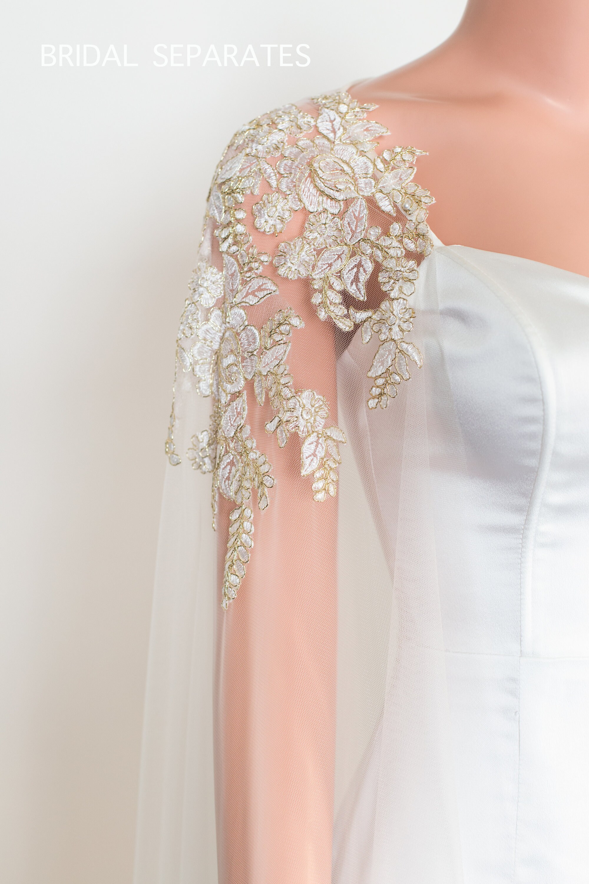 Lace Bridal Cape Veil Lace Wedding Cape Veil Bridal Capelet Etsy