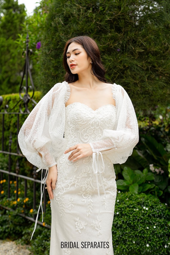 Wedding Dress Sleeves Detachable, Long Sleeves Detachable Bridal, Add on Bridal  Sleeves / Sleeves 304 - Etsy