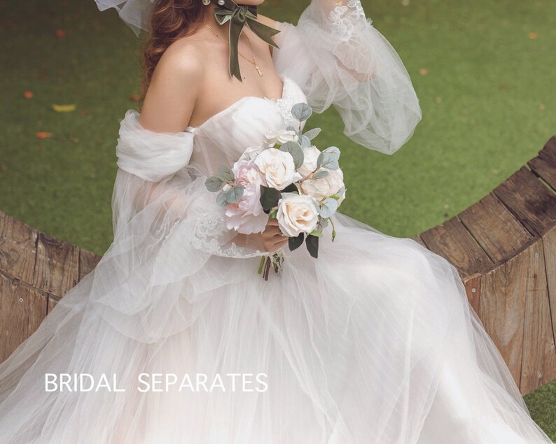 detachable bridal sleeves