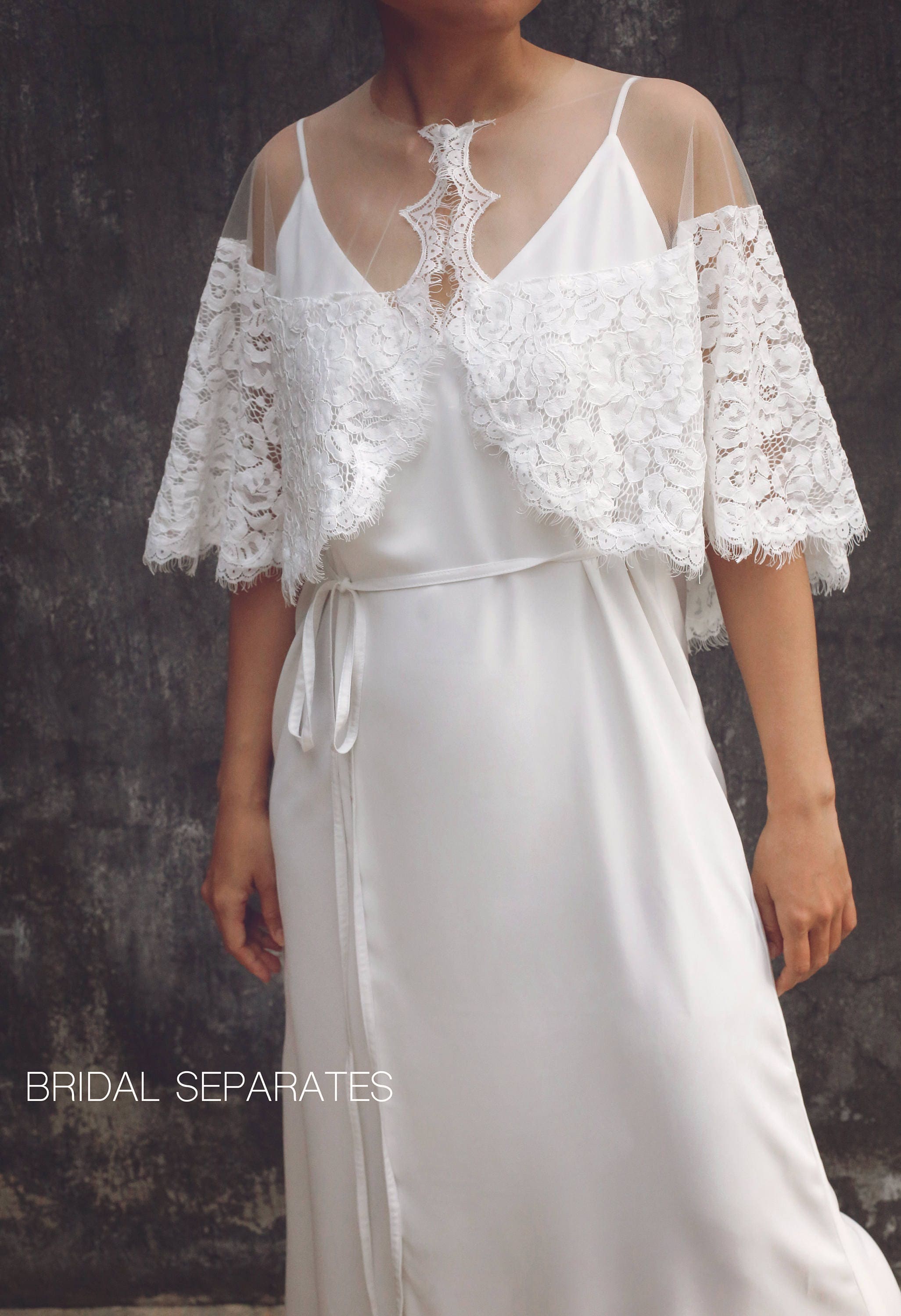 Lace Wedding Dress Cover Up Embellished Bridal Dress Cover Etsy