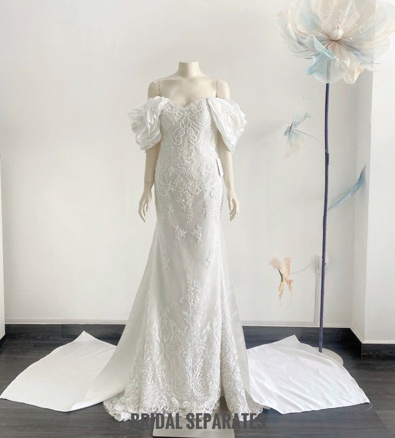 cape veil for off the shoulder dress Pearl Bridal Cape by Grace + Ivory
