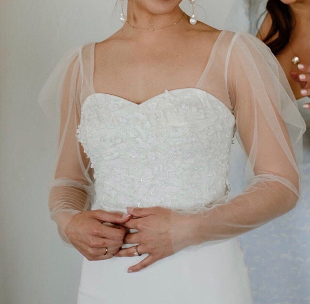 Detachable Sleeves for Wedding Dress, Removable Sleeves for Bridal Dress, Attachable Bridal Long
