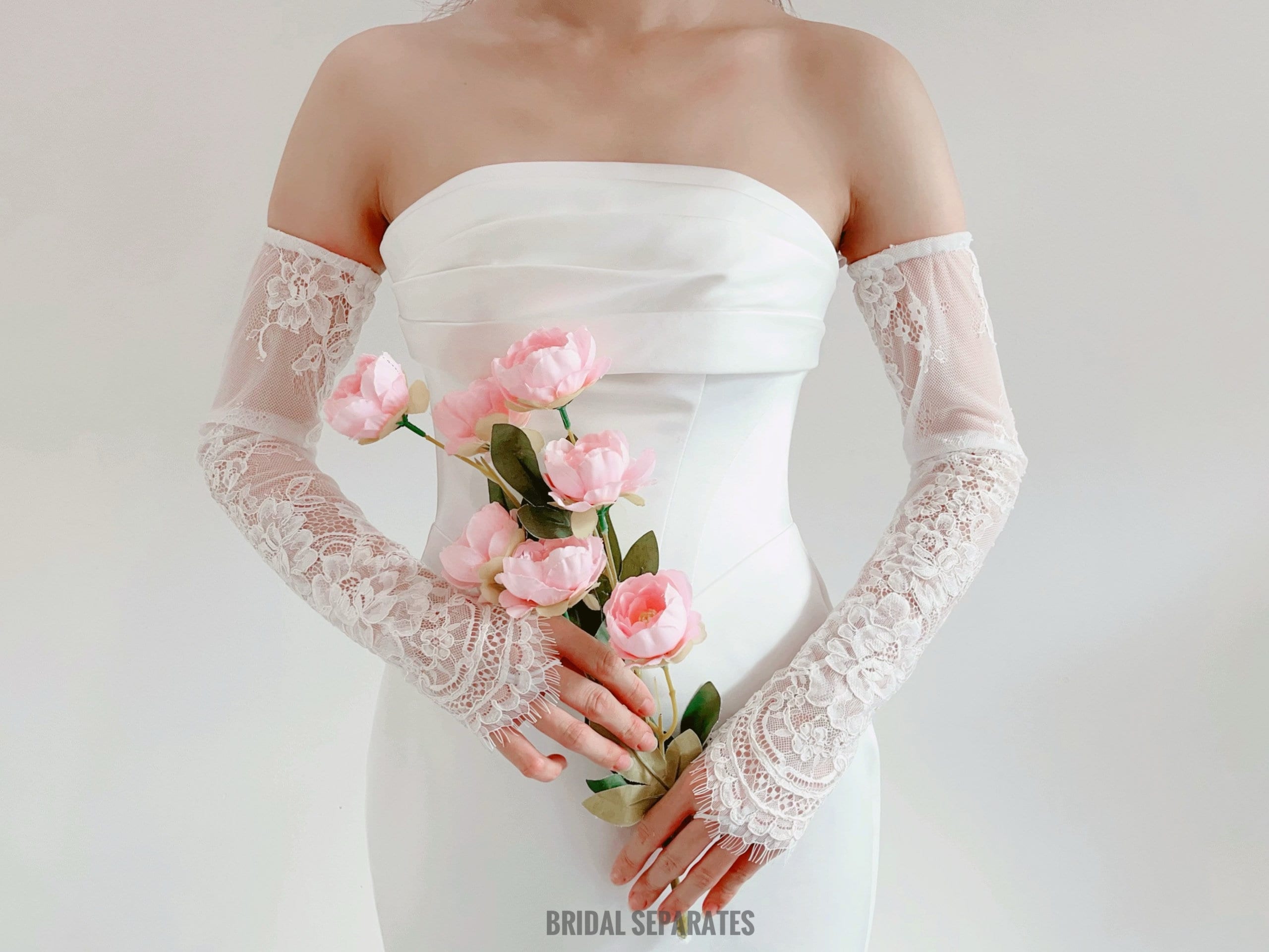 Removable Chantilly Lace Sleeves for Wedding Dress, Bicep Wedding ...