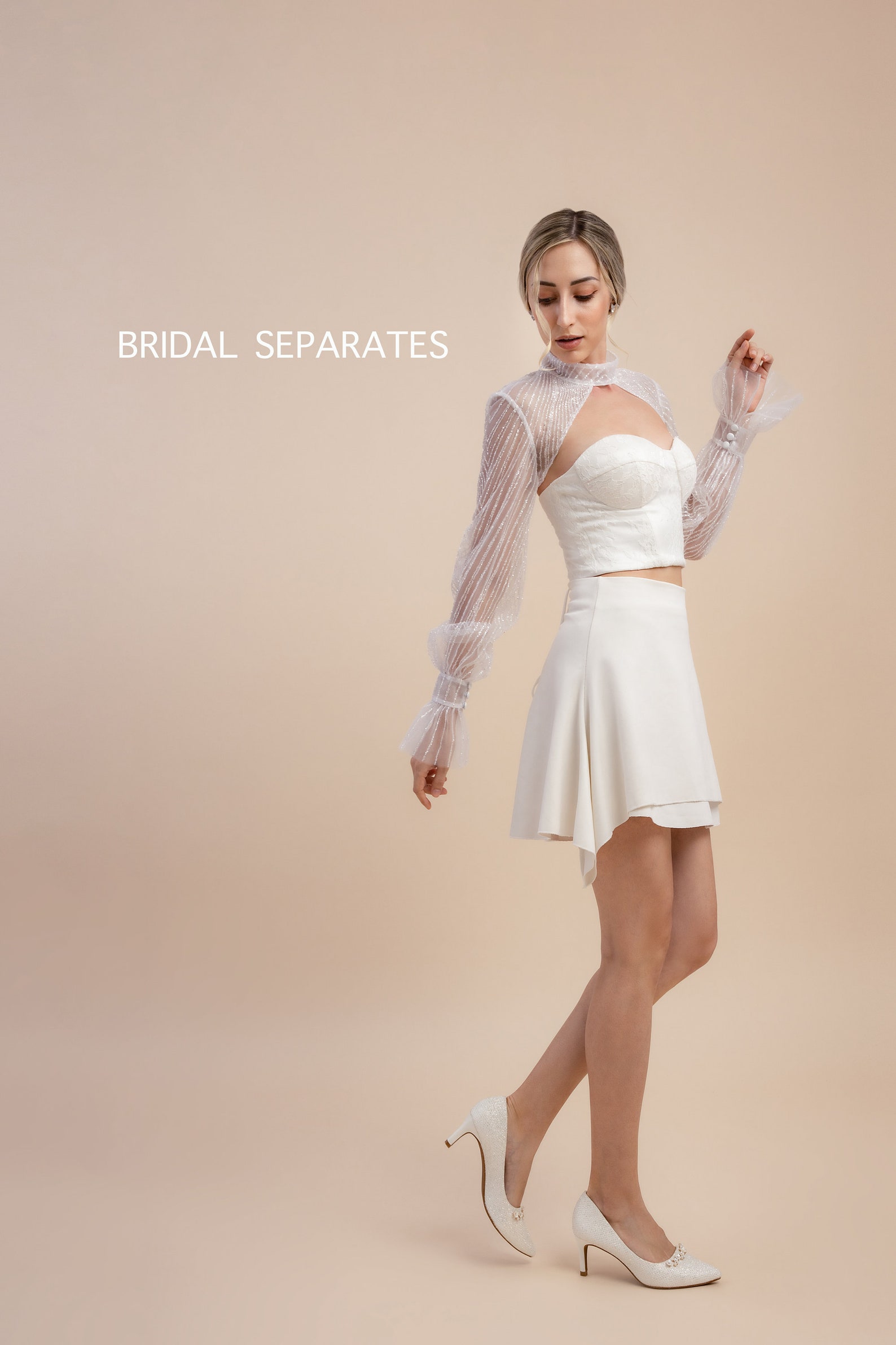 Long Sleeves Bridal Bolero Long Sleeves Wedding Bolero Etsy