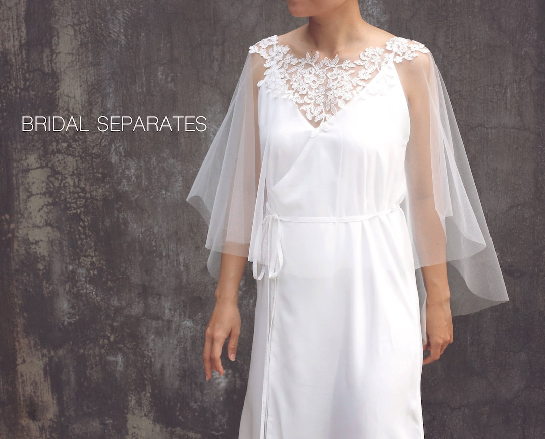 Lace Bridal Separates, Custom Bridal Separates, Wedding Dress Cape ,bridal Capelet, Wedding