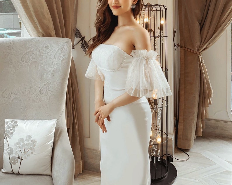 detachable bridal sleeves