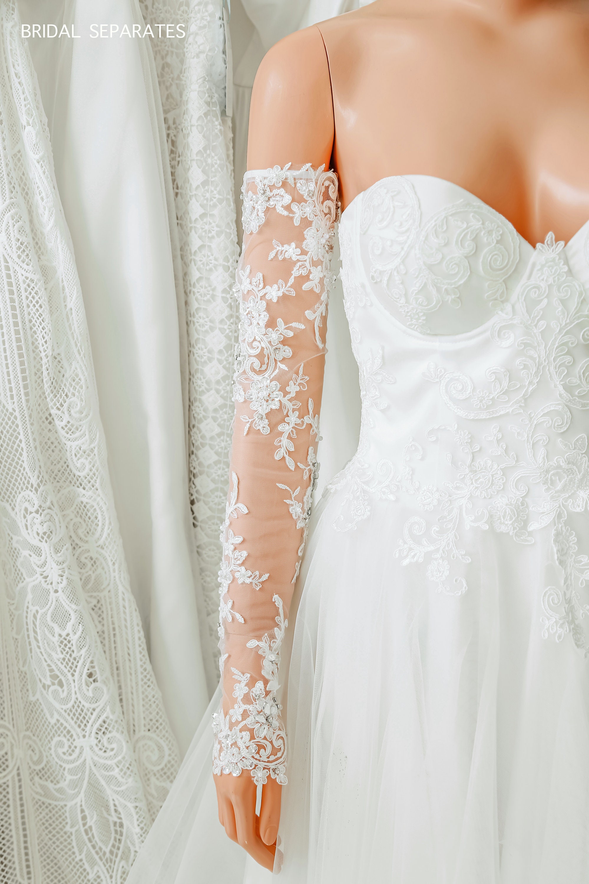 Custom Detachable Sleeves Wedding Dress Sleeves Bridal Long Etsy