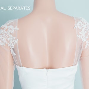 Detachable Bridal Long Sleeves, Detachable Wedding Dress Long Sleeves, Detachable Bridal Sleeves, Wedding Sleeve Attachable / "Sleeves 250" image 4