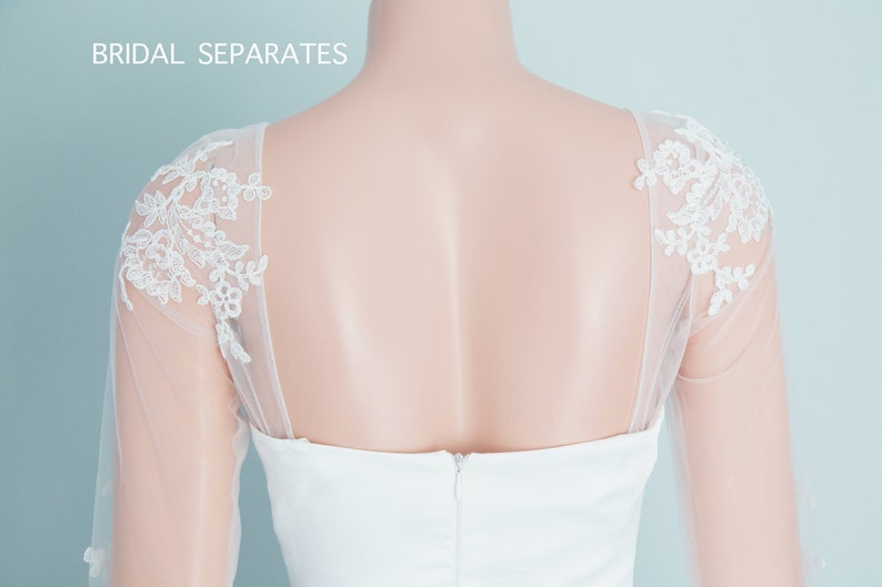 Detachable Bridal Long Sleeves, Detachable Wedding Dress Long Sleeves, Detachable Bridal Sleeves, Wedding Sleeve Attachable / "Sleeves 250" image 4