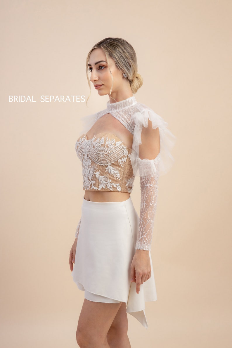 Long Sleeves Bridal Bolero Long Sleeves Wedding Bolero Etsy