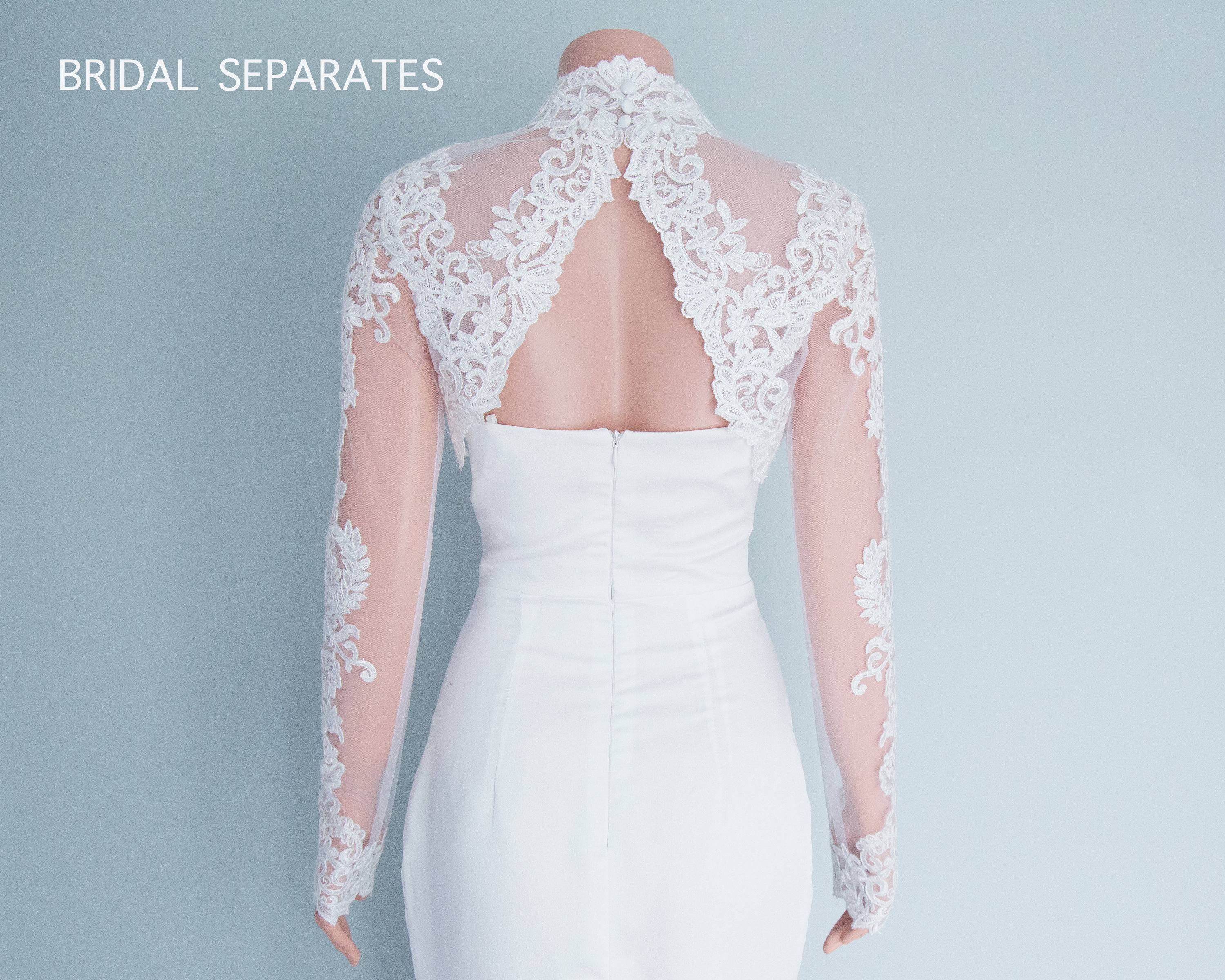 Lace Wedding Dress Bolero Lace Bridal Bolero Long Sleeve Wedding