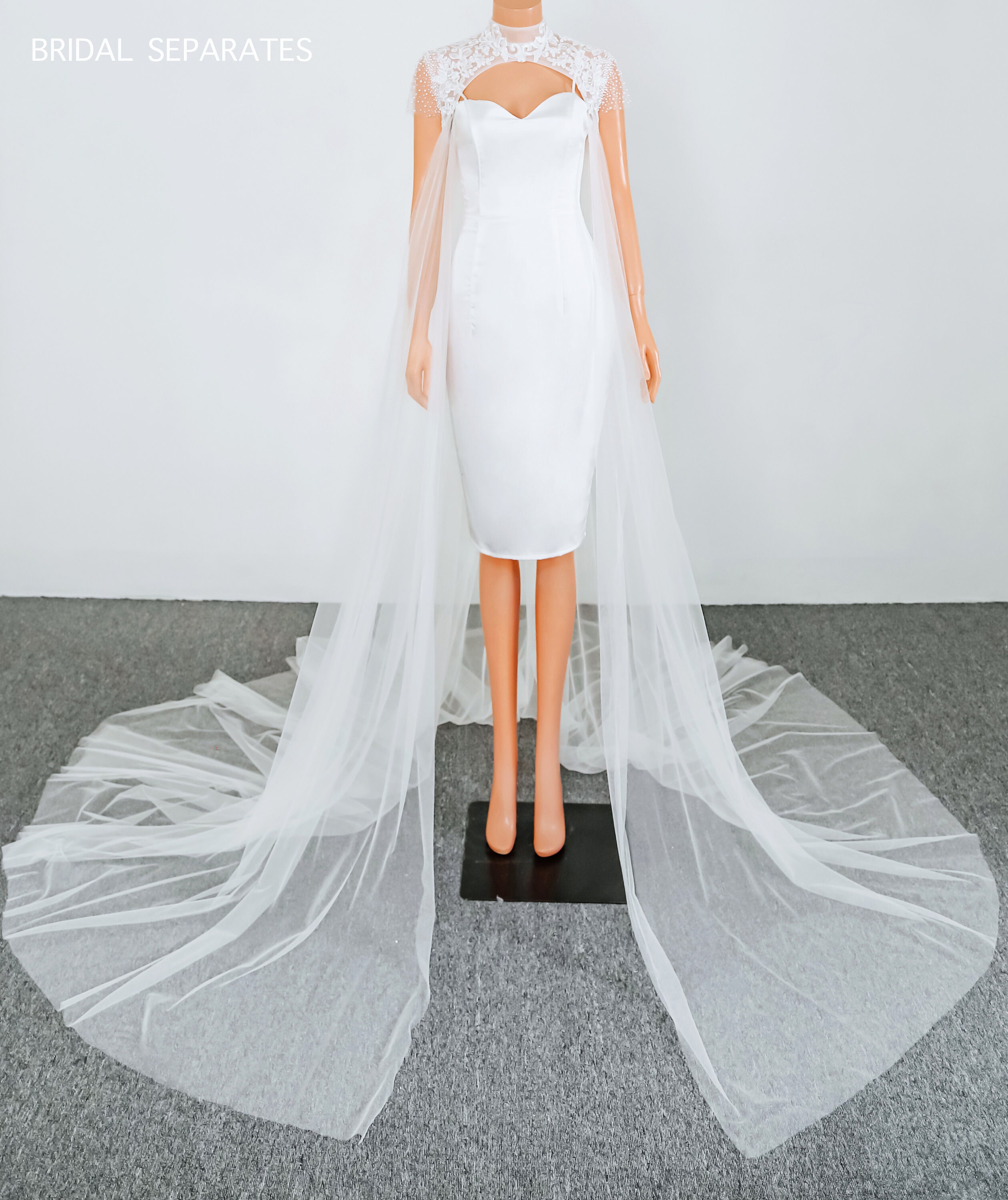 Bridal Cape Veil Wedding Cape VeilBridal Lace Cape Veil Etsy