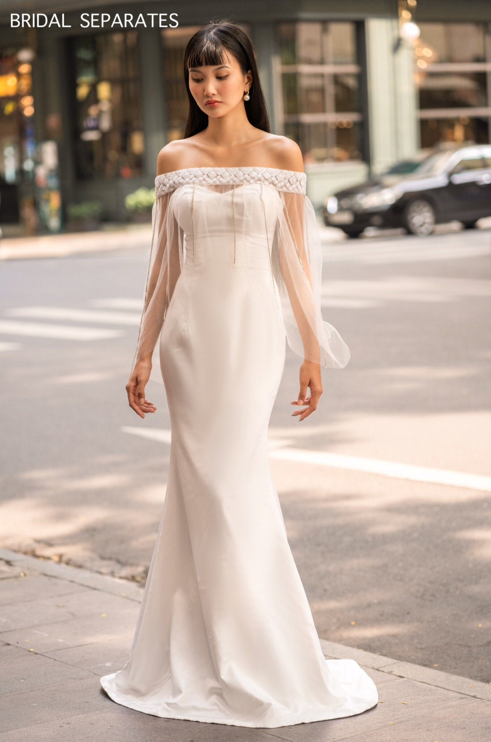 Bridal Capelet Bridal Dress Cover Up Embellished Bridal Etsy