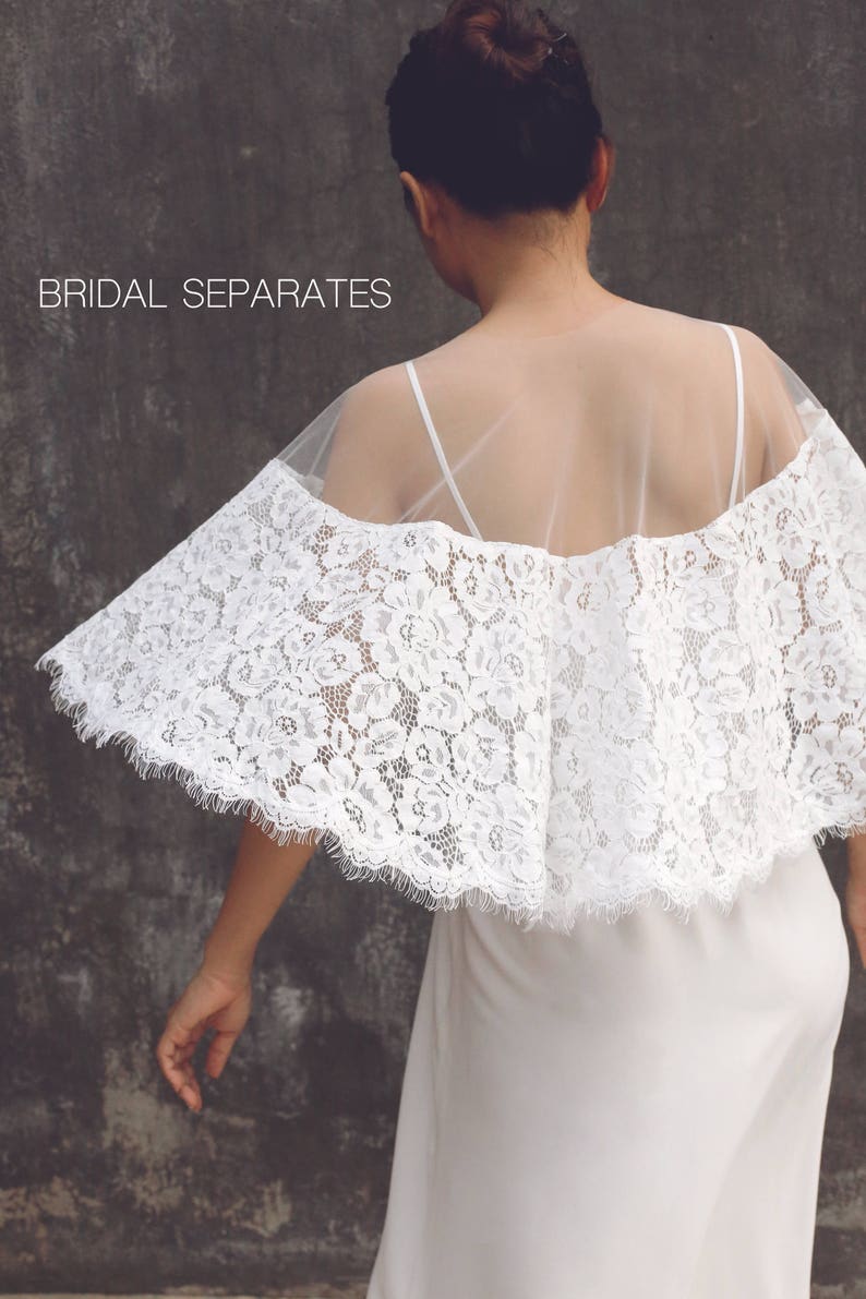 Lace Wedding Dress Cover Up Embellished Bridal Dress Cover Etsy