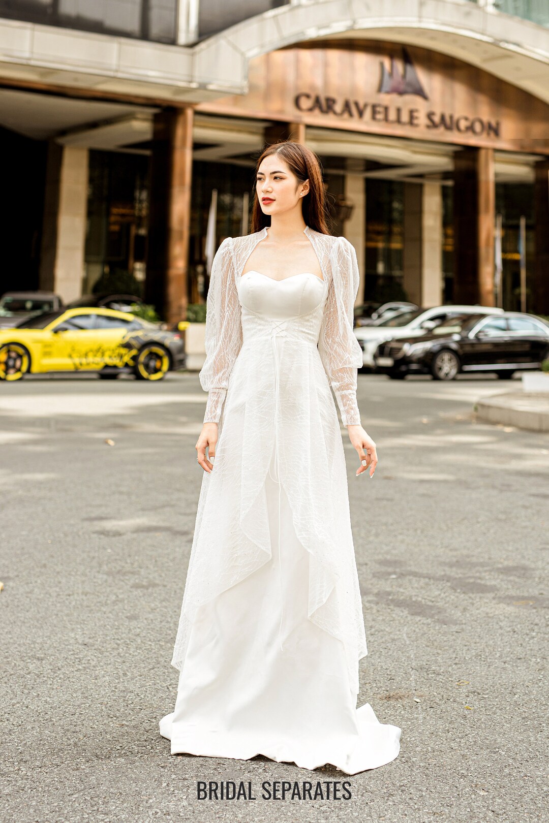 Long Bridal Cape, Long Bridal Bolero, Long Sleeves Wedding Dress Topper ...