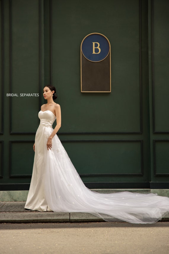 Detachable overskirt cheap