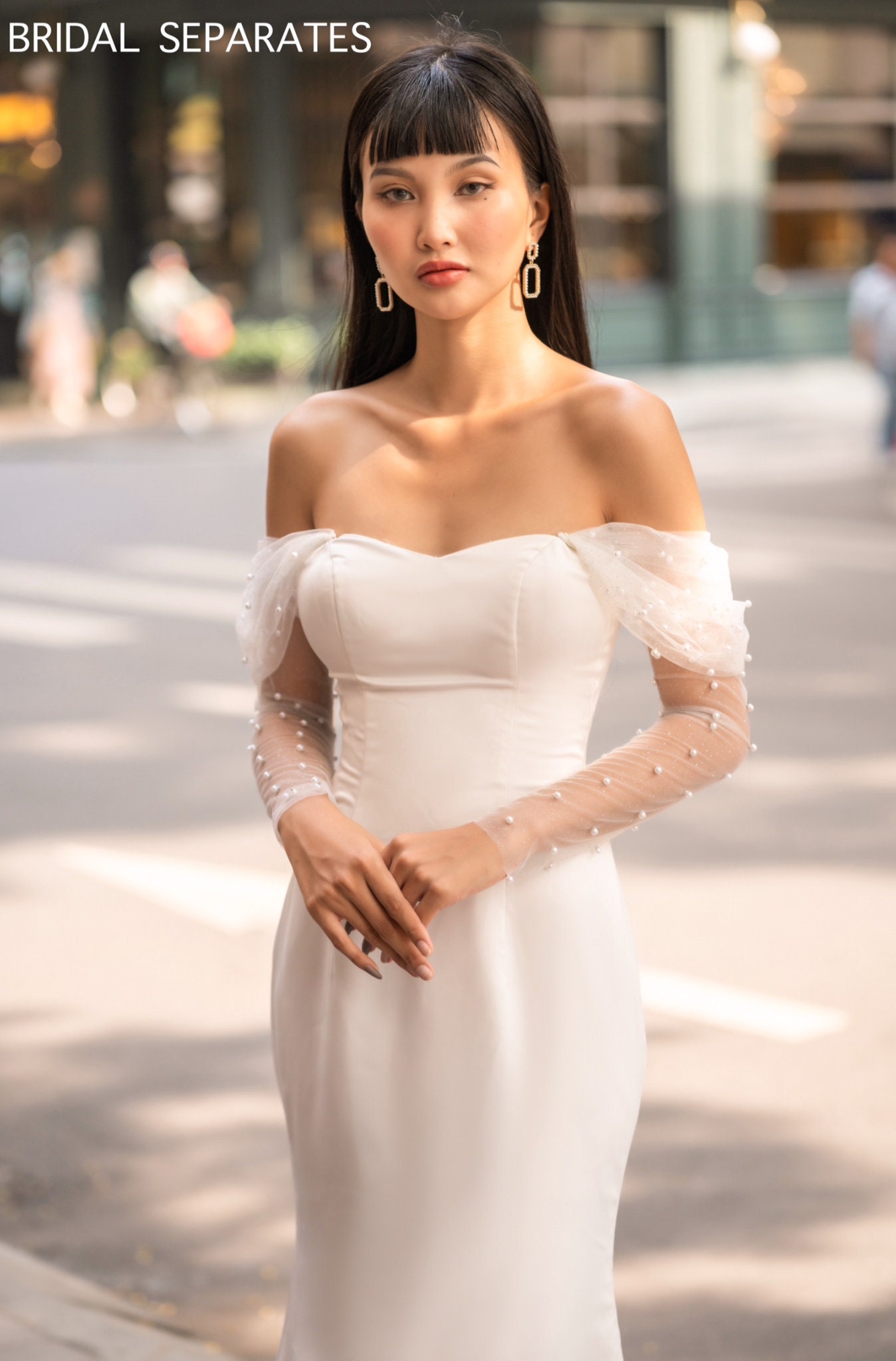 Custom Detachable Bridal Sleeves Off Shoulder Wedding Dress Sleeves Add On Bridal Sleeves Bridal Dress Long Sleeves Removable item 282 Etsy Polska