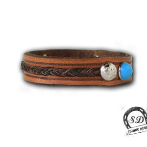 Joyas de piel y pelo de caballo color turquesa