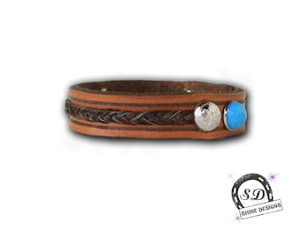 Leather and Turquoise Horse Hair Jewelry