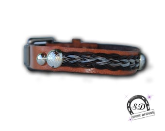 Gewebtes Herz#2 Pferd Haararmband
