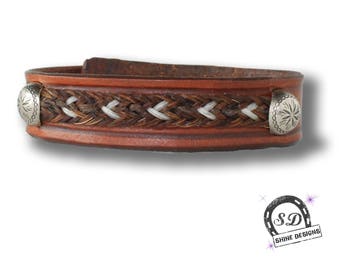 Bracelet en cuir de crin de cheval