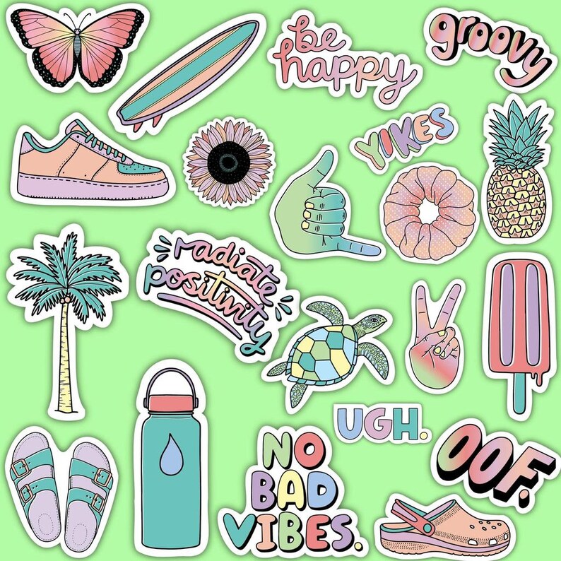 Aesthetic Random Sticker Pack / Y2k Stickers / VSCO Stickers / | Etsy