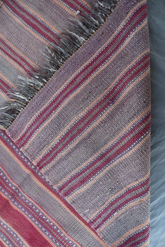 3x6 ヴィンテージ アフガン キリム ランナー - ストライプ トライバル